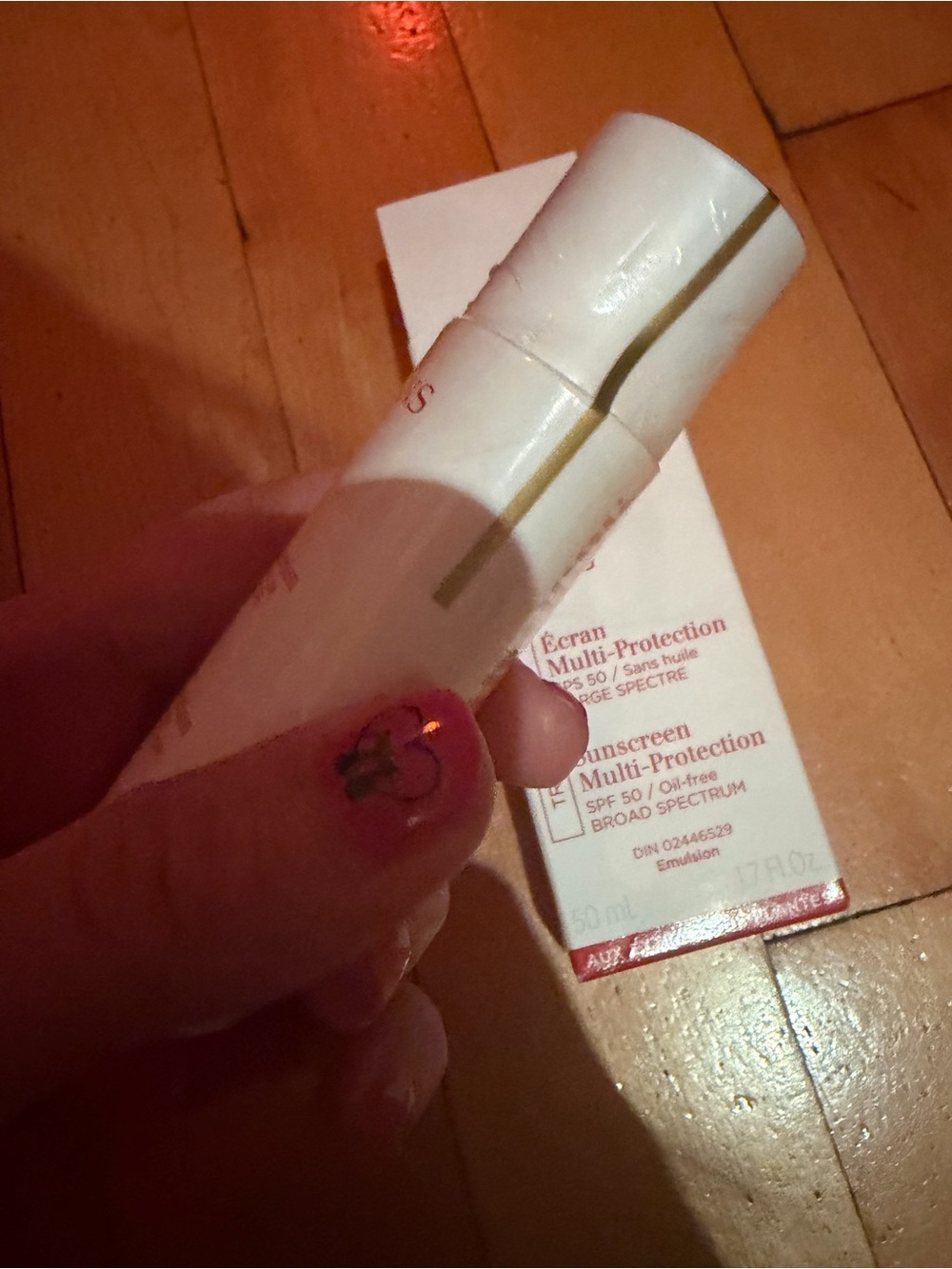 NEW NEVER OPEN Clarins White Sunscreen Lotion - SPF 50 Protective Cream